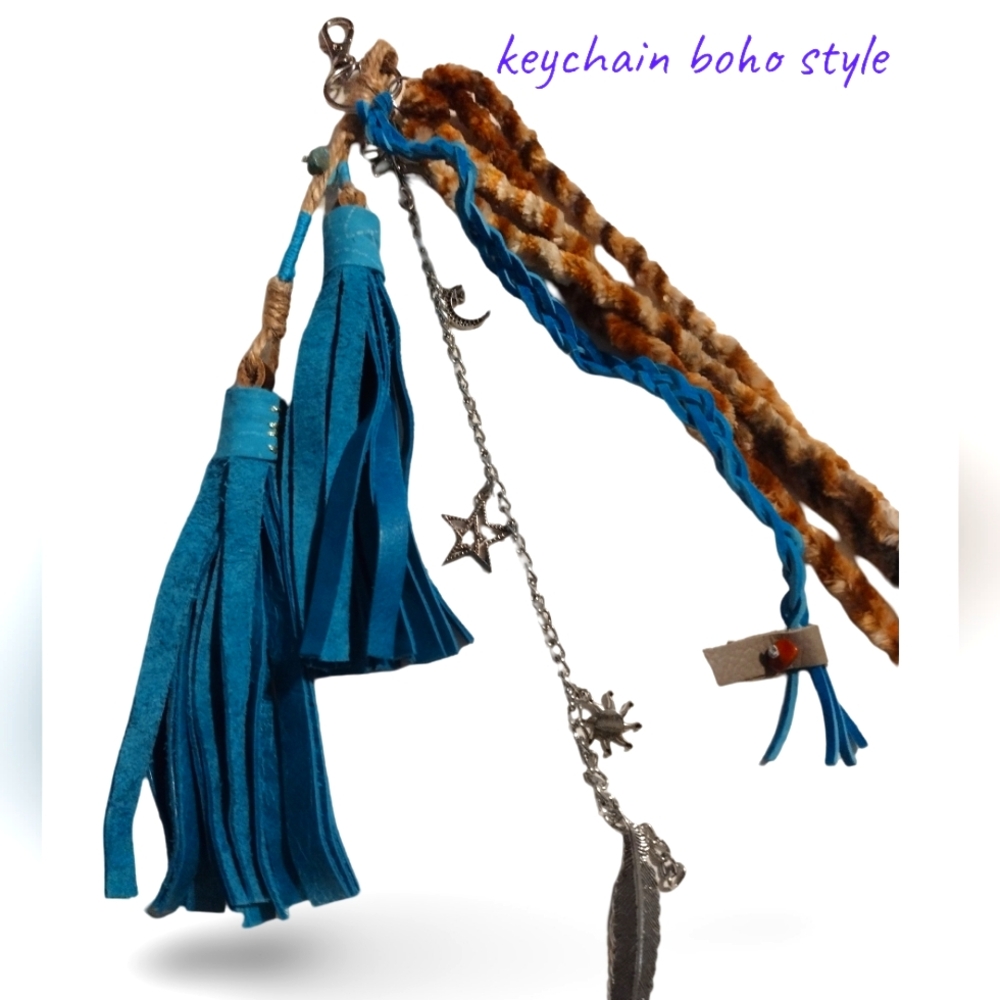 Keychain boho style for women multicolor,hand made
